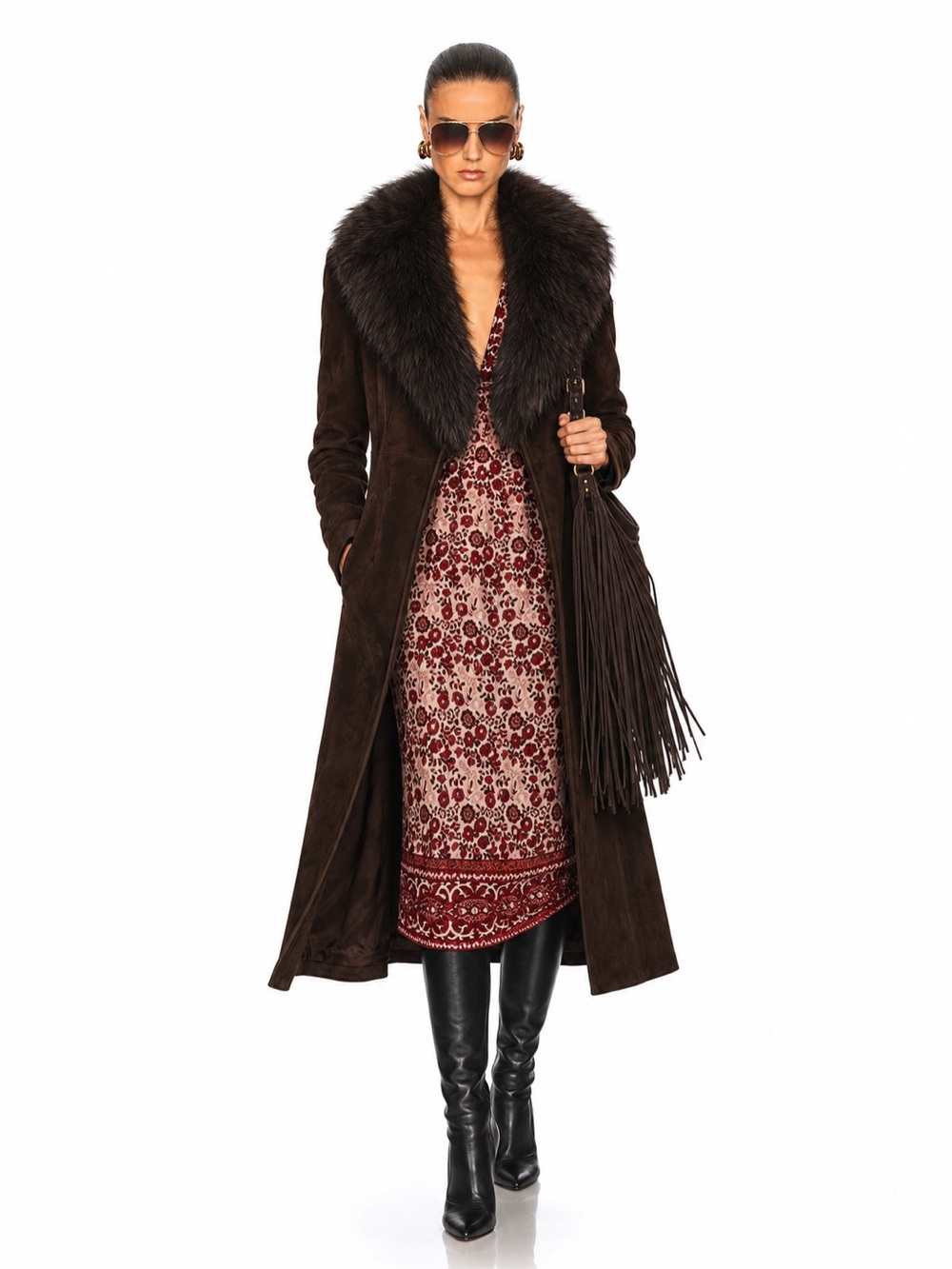 TANNERY ROW Vintage Suede and Fur Jacket